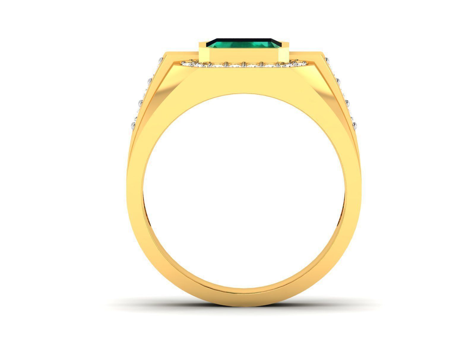 Solitaire Engagement Wedding Ring 3D print model_3