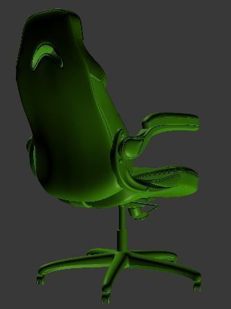 Office chair Low-poly 3D model_10