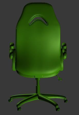 Office chair Low-poly 3D model_11