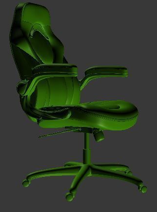 Office chair Low-poly 3D model_8