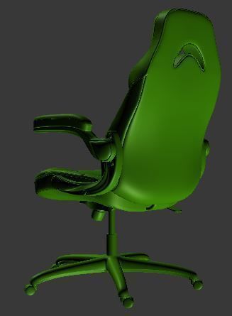 Office chair Low-poly 3D model_12