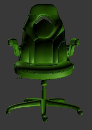 Office chair Low-poly 3D model_6