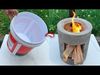 Handmade stove from bucket Free low-poly 3D model_1