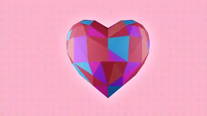 HEART LOWPOLY SYMMETRY