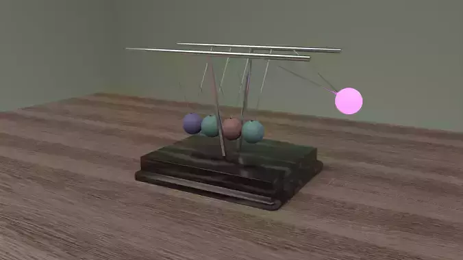 Newtons cradle Free 3D model