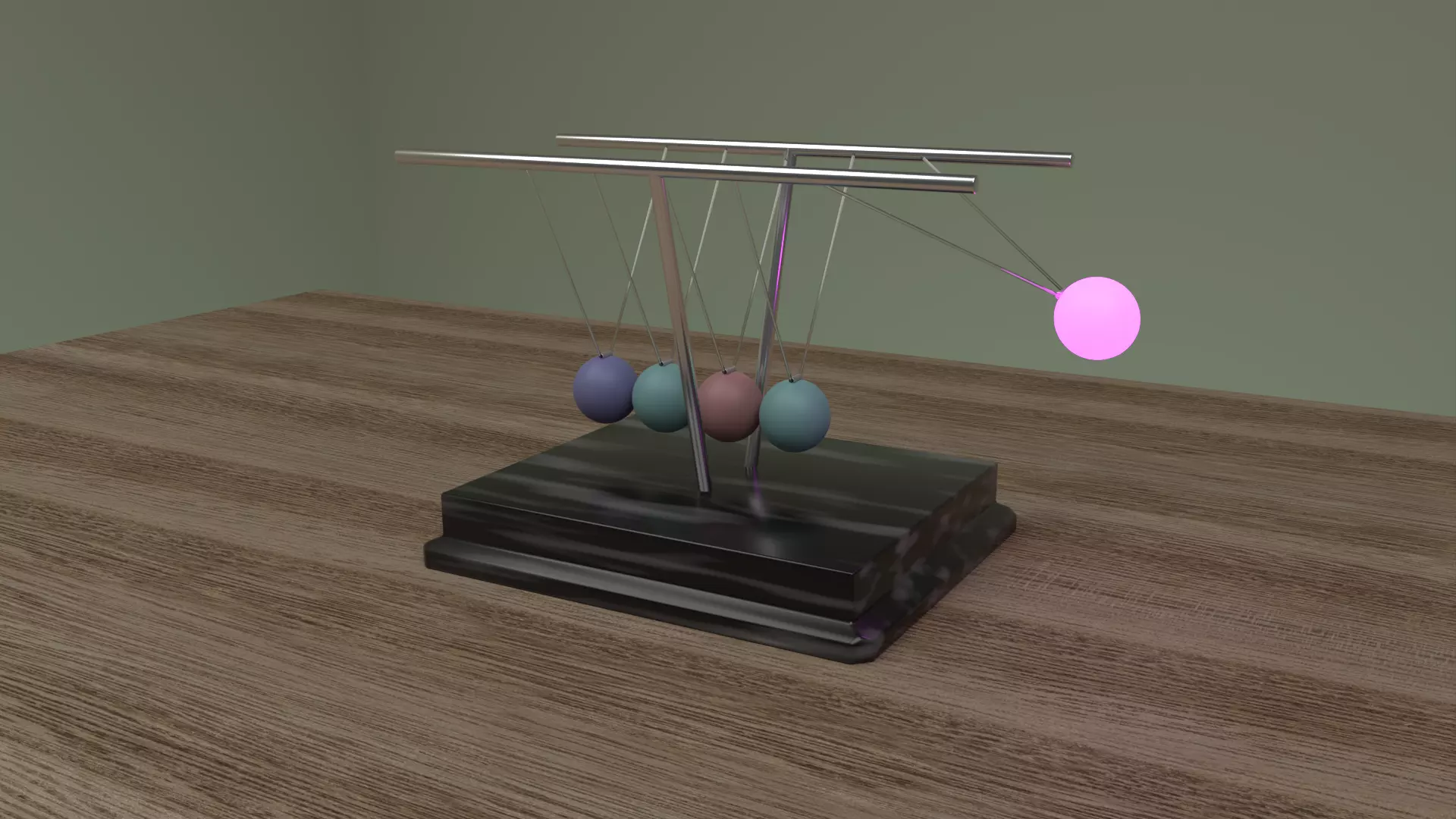 Newtons cradle Free 3D model