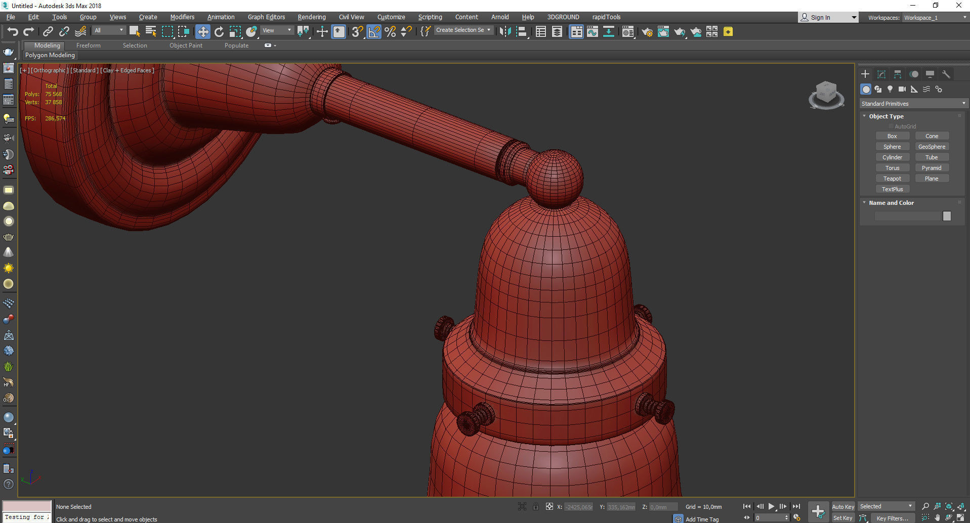 ROSE CITY FITTER SINGLE SCONCE Low-poly 3D model_4