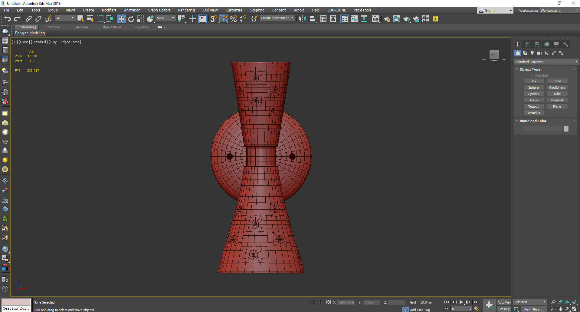 GALAXY SINGLE SCONCE Low-poly 3D model_2