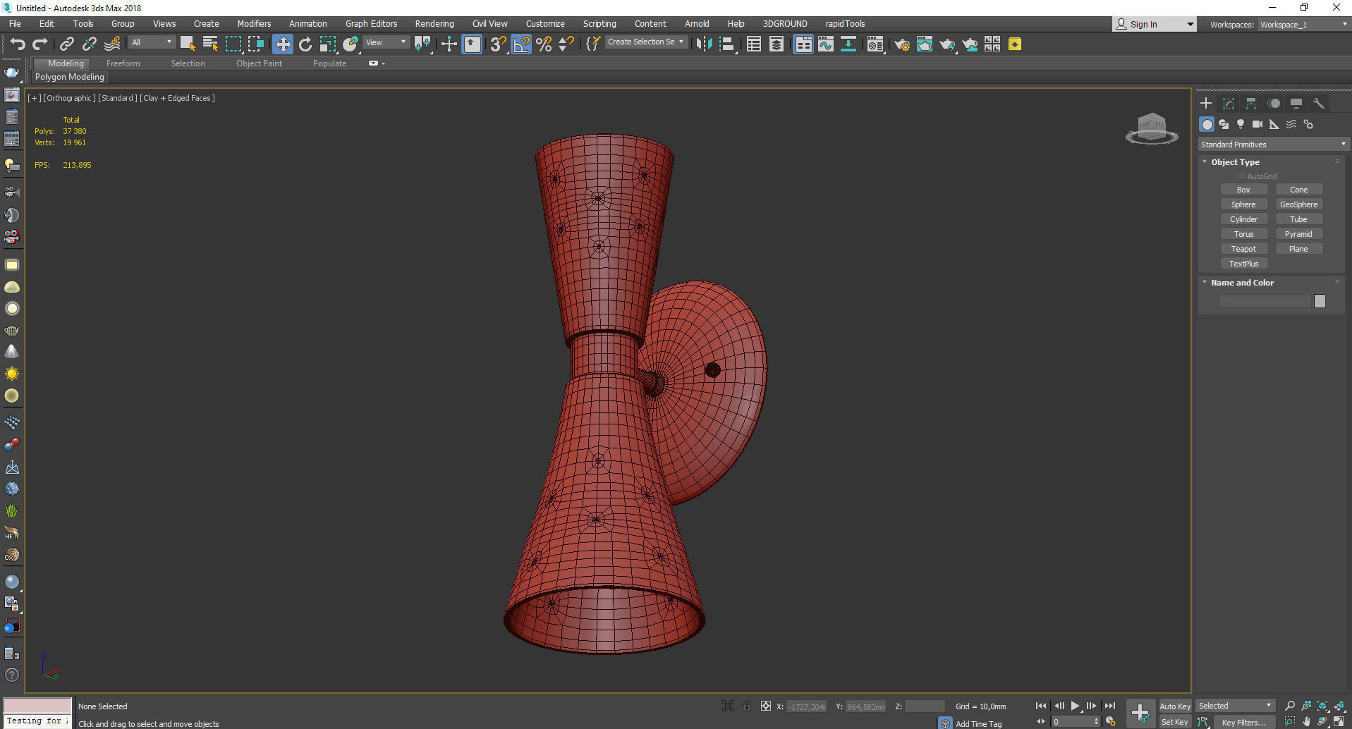 GALAXY SINGLE SCONCE Low-poly 3D model_3