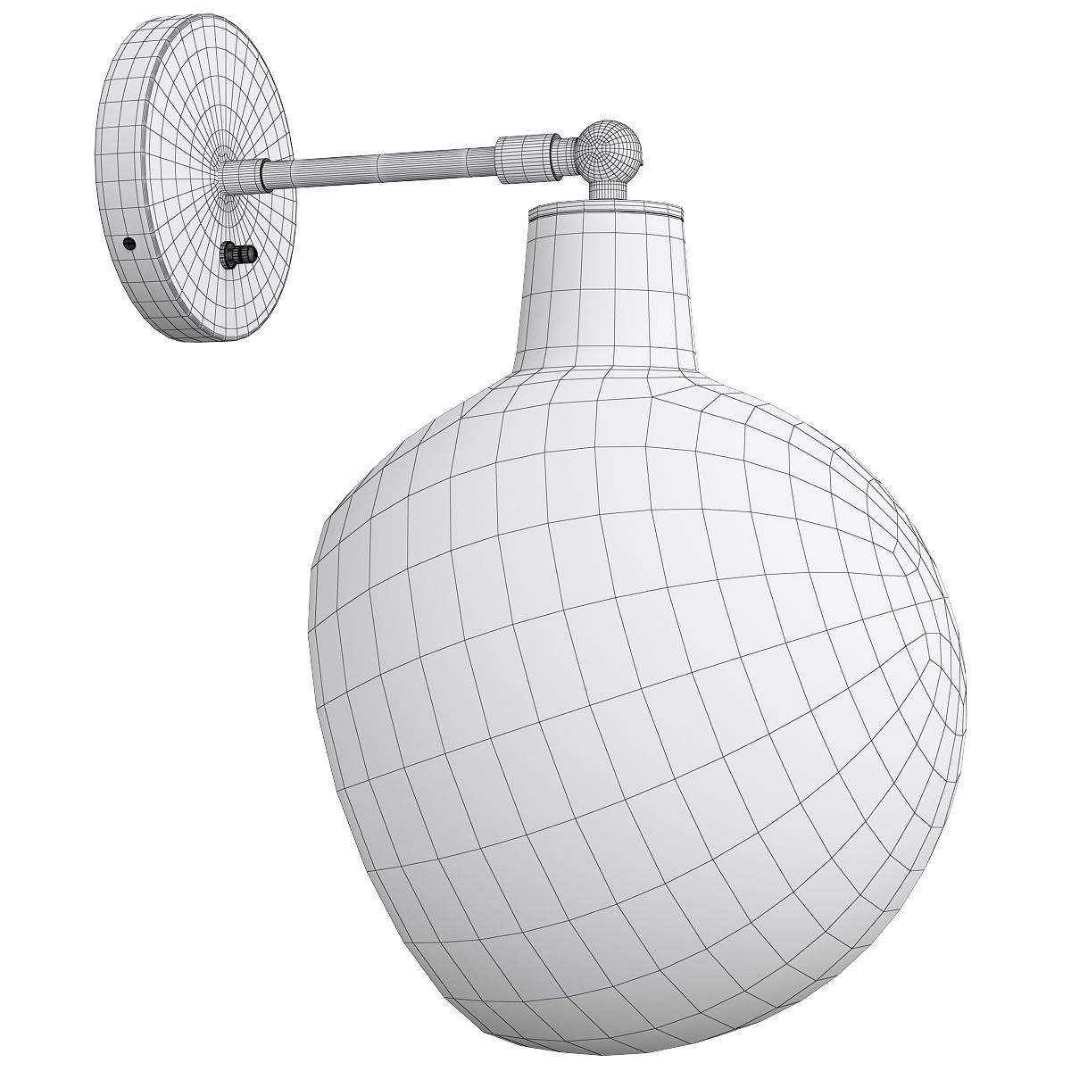 EDENDALE ANGLED ARTICULATING SCONCE Low-poly 3D model_1