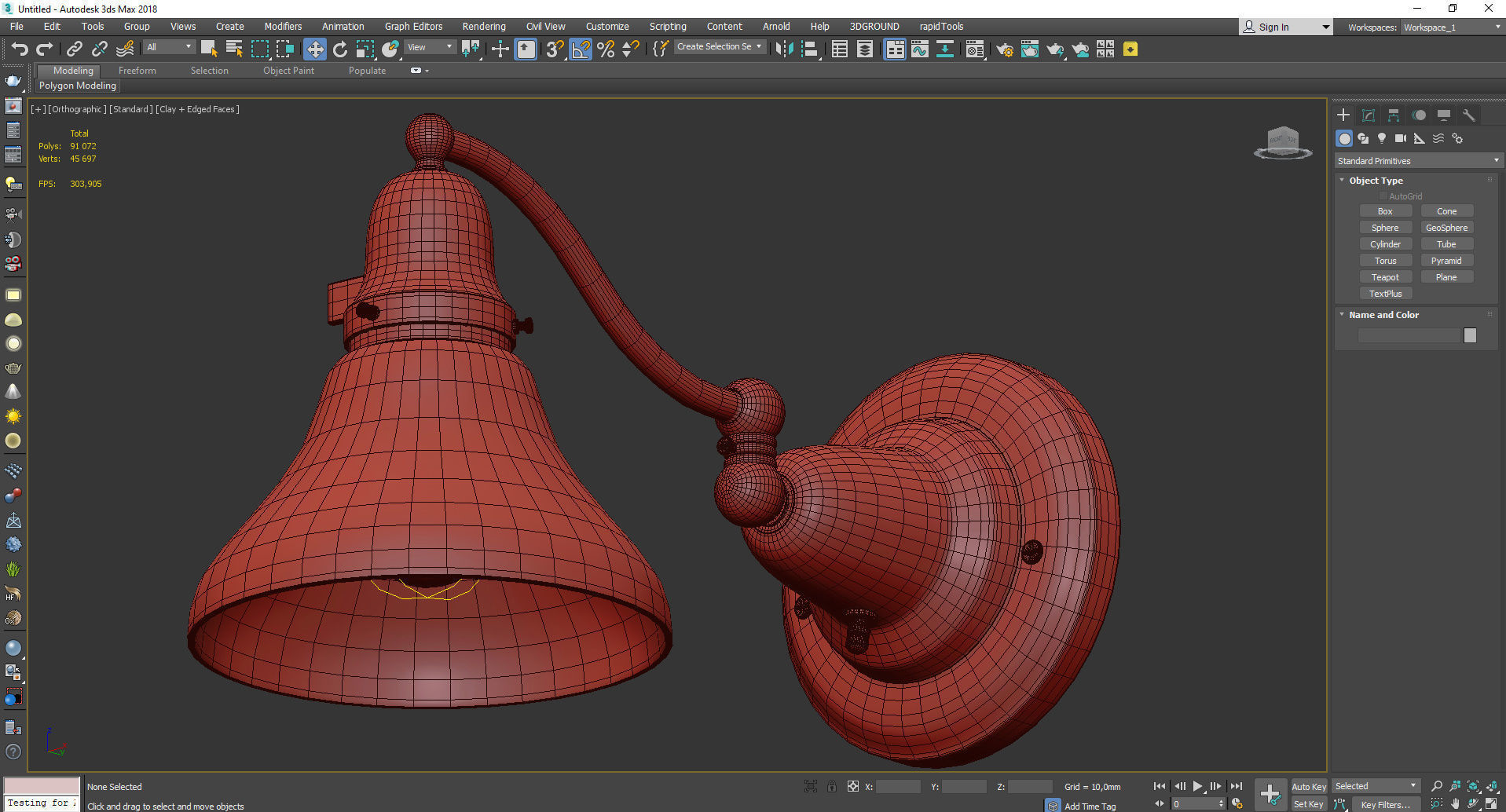  ROSE CITY FITTER SHORT SWING ARM SCONCE Low-poly 3D model_3