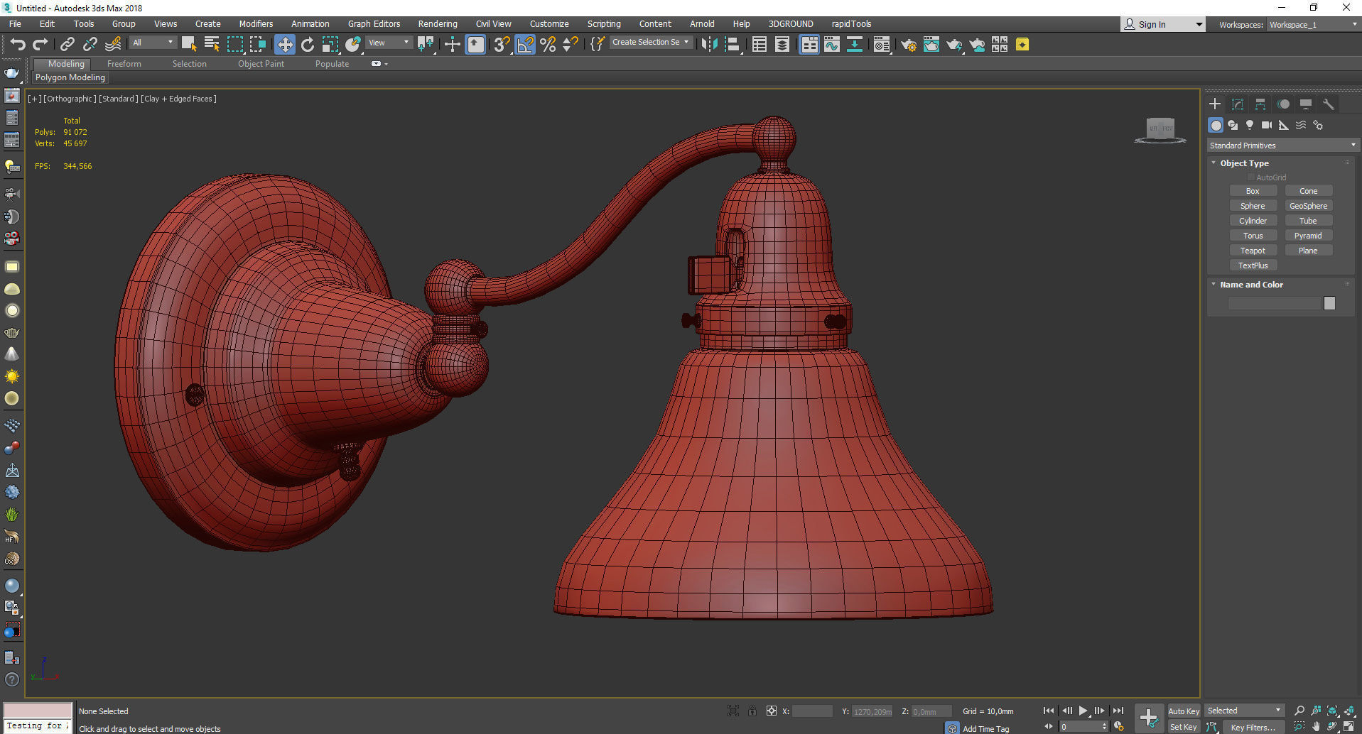  ROSE CITY FITTER SHORT SWING ARM SCONCE Low-poly 3D model_4