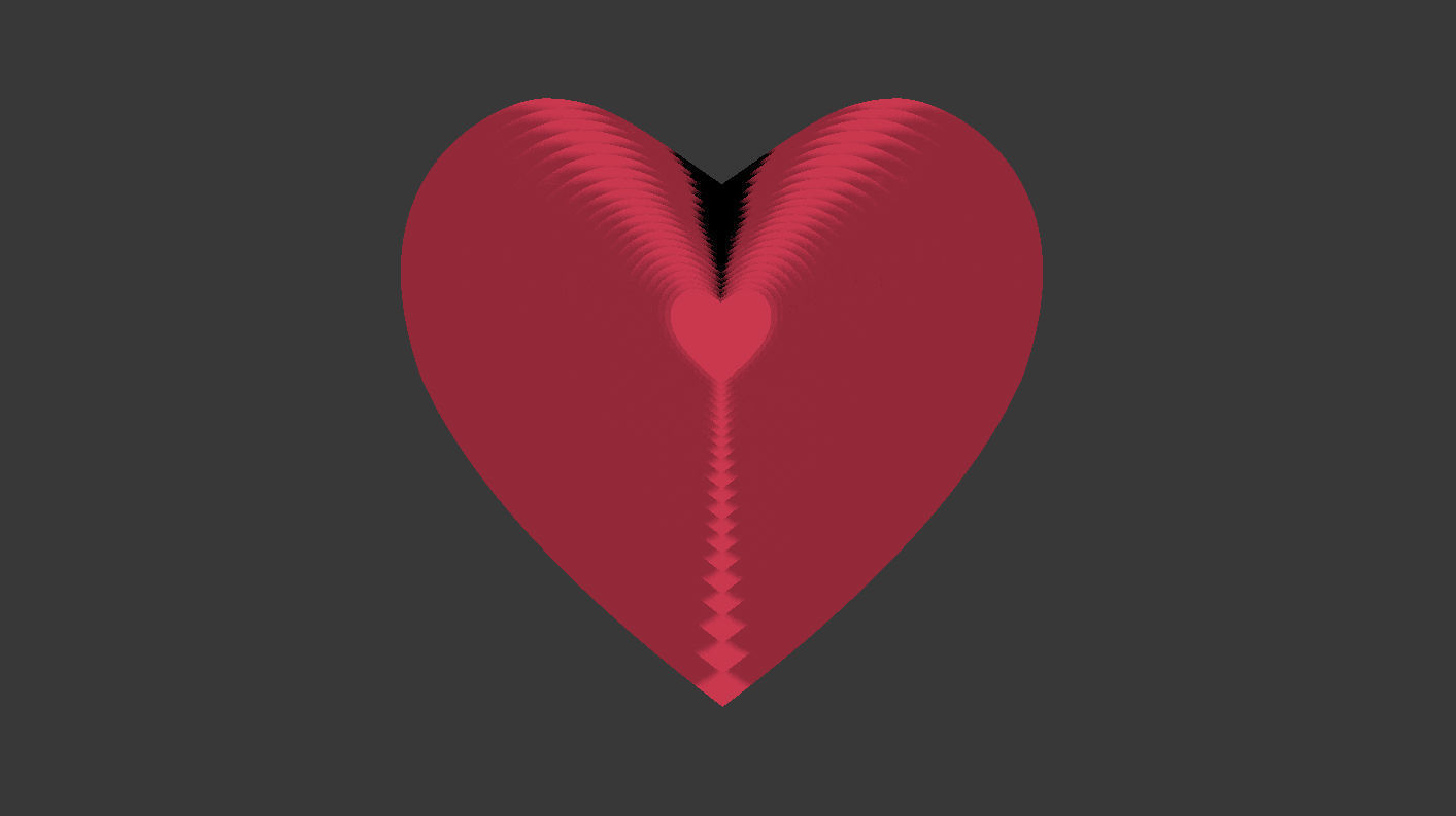 HEART SHAPE Low-poly 3D model_3