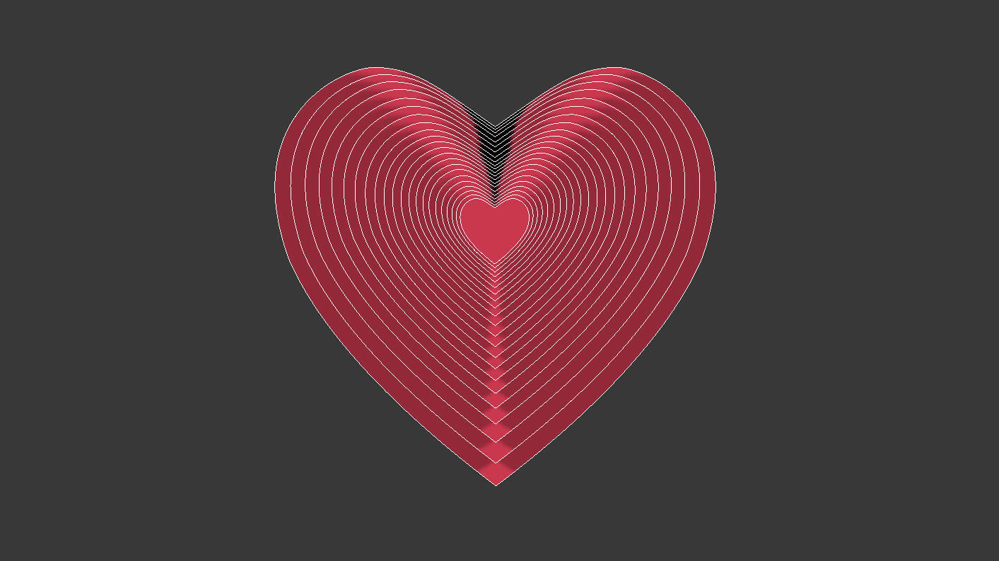 HEART SHAPE Low-poly 3D model_4