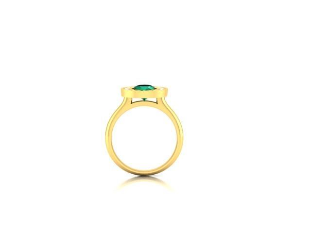 Solitaire Engagement Wedding Ring 3D print model_4
