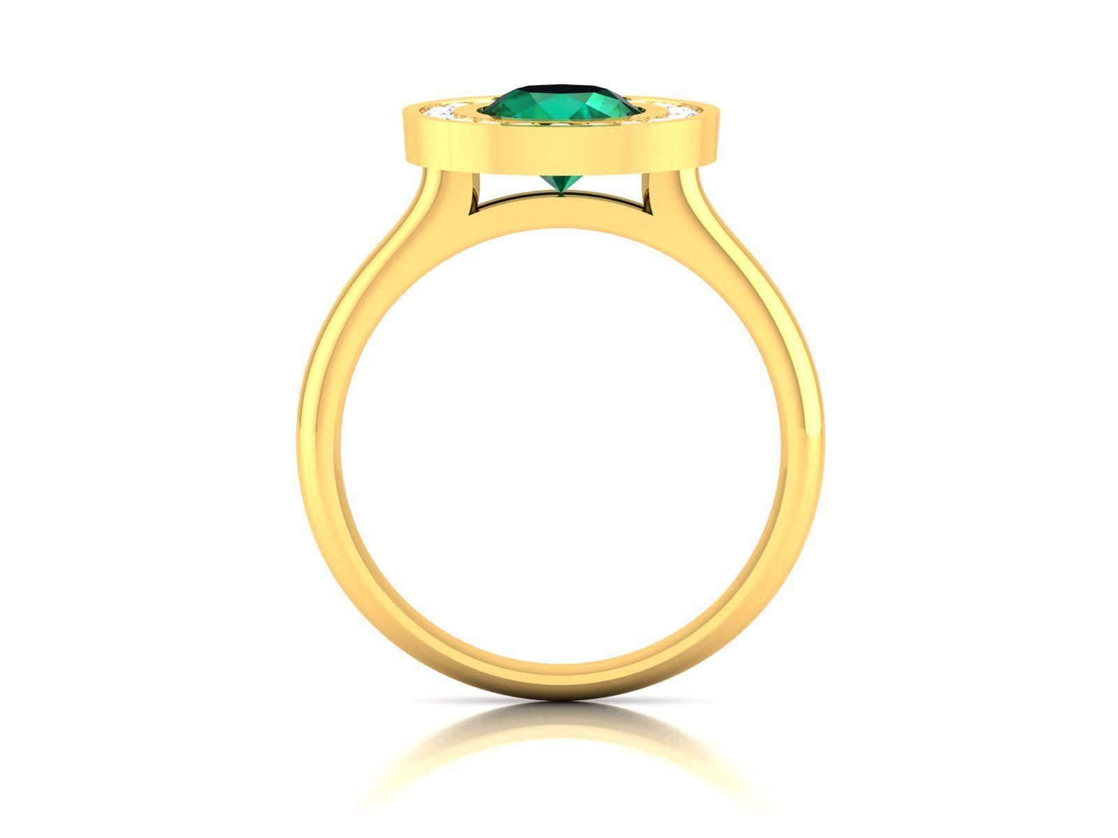 Solitaire Engagement Wedding Ring 3D print model_9