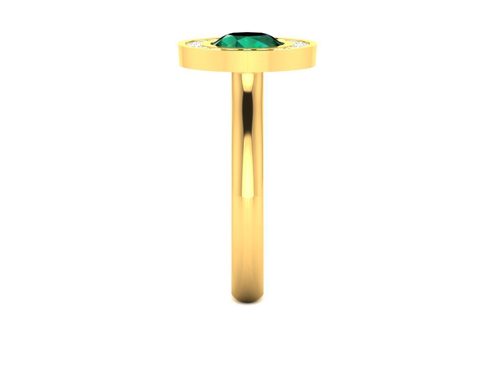 Solitaire Engagement Wedding Ring 3D print model_11