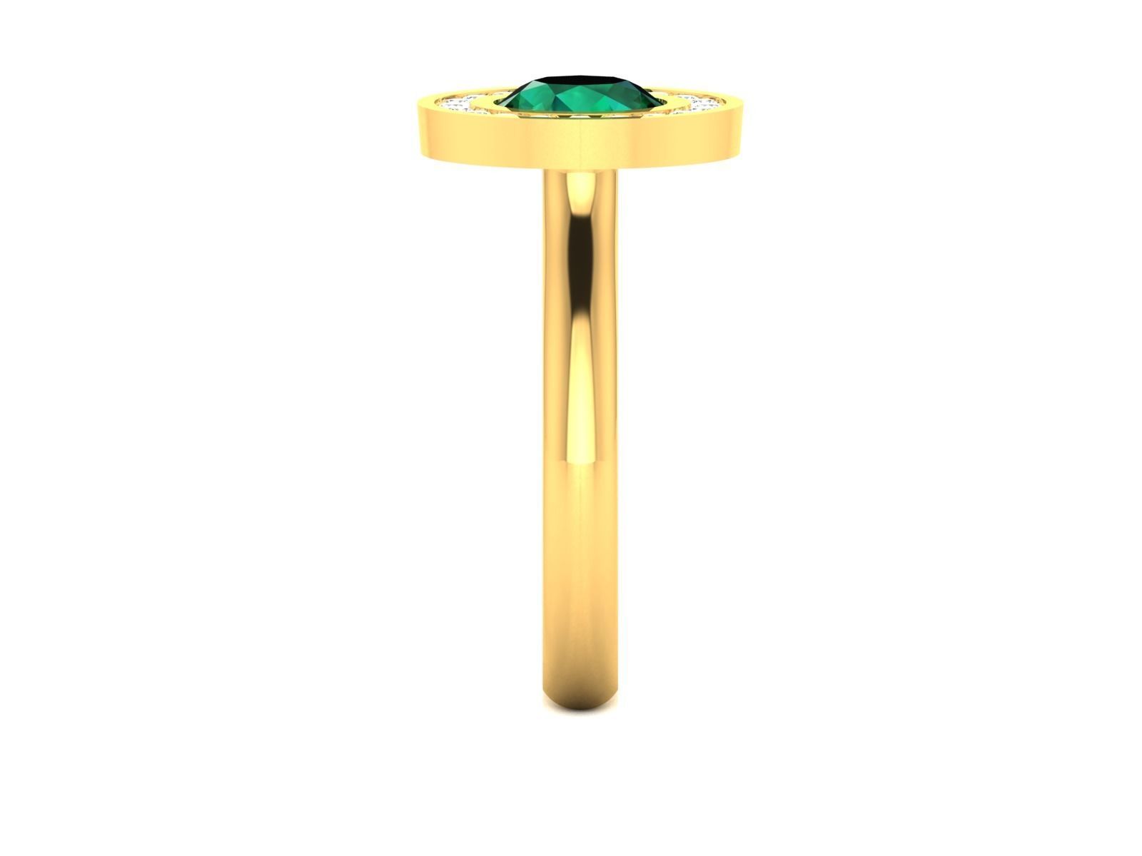 Solitaire Engagement Wedding Ring 3D print model_12