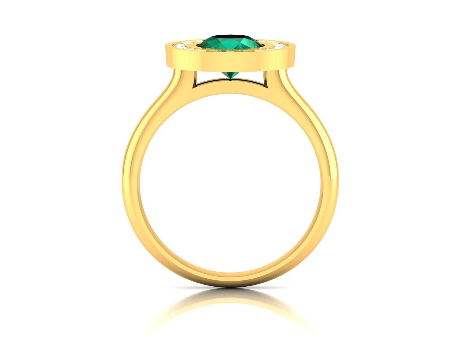 Solitaire Engagement Wedding Ring 3D print model_10