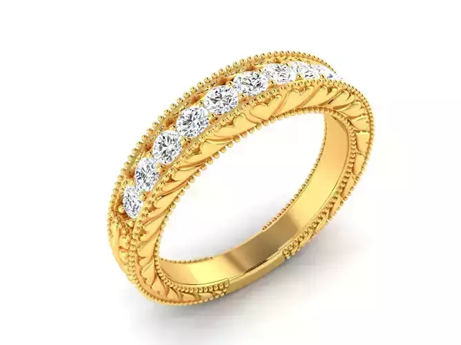 Solitaire Engagement Wedding Ring 3D print model
