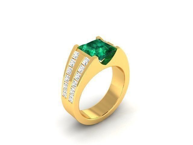 Solitaire Engagement Wedding Ring 3D print model