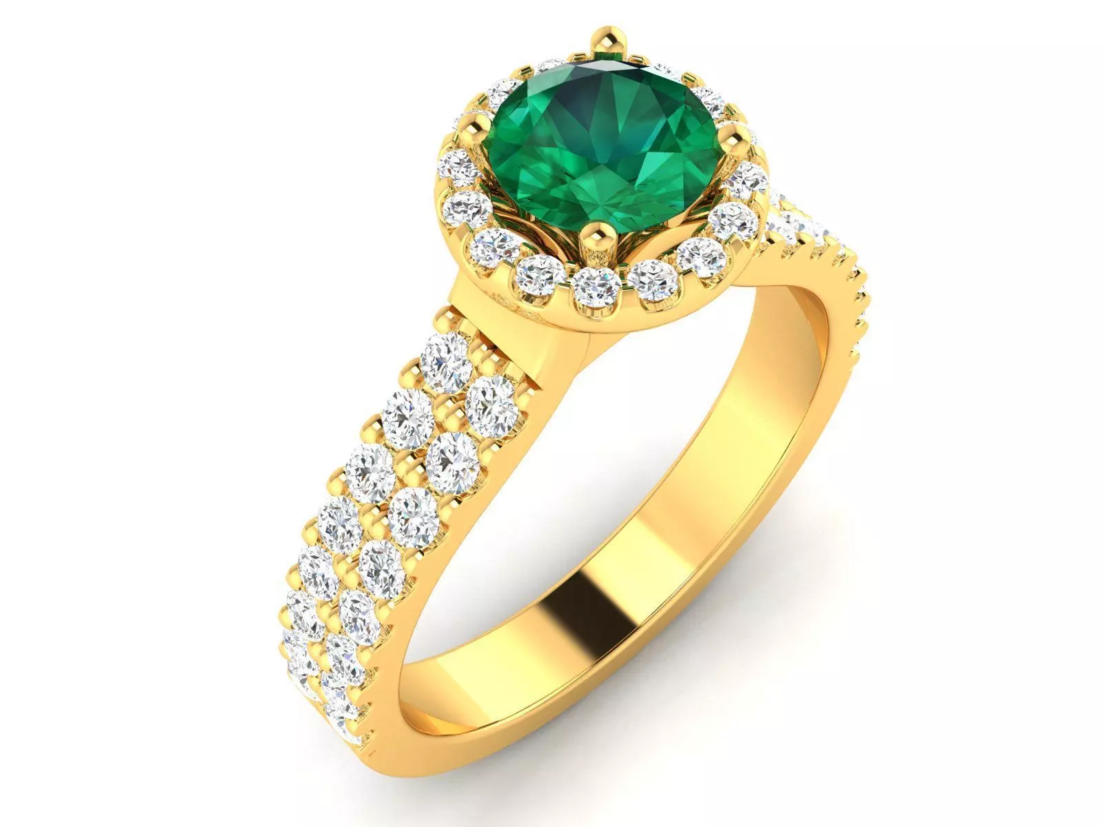 Solitaire Engagement Wedding Ring 3D print model_0