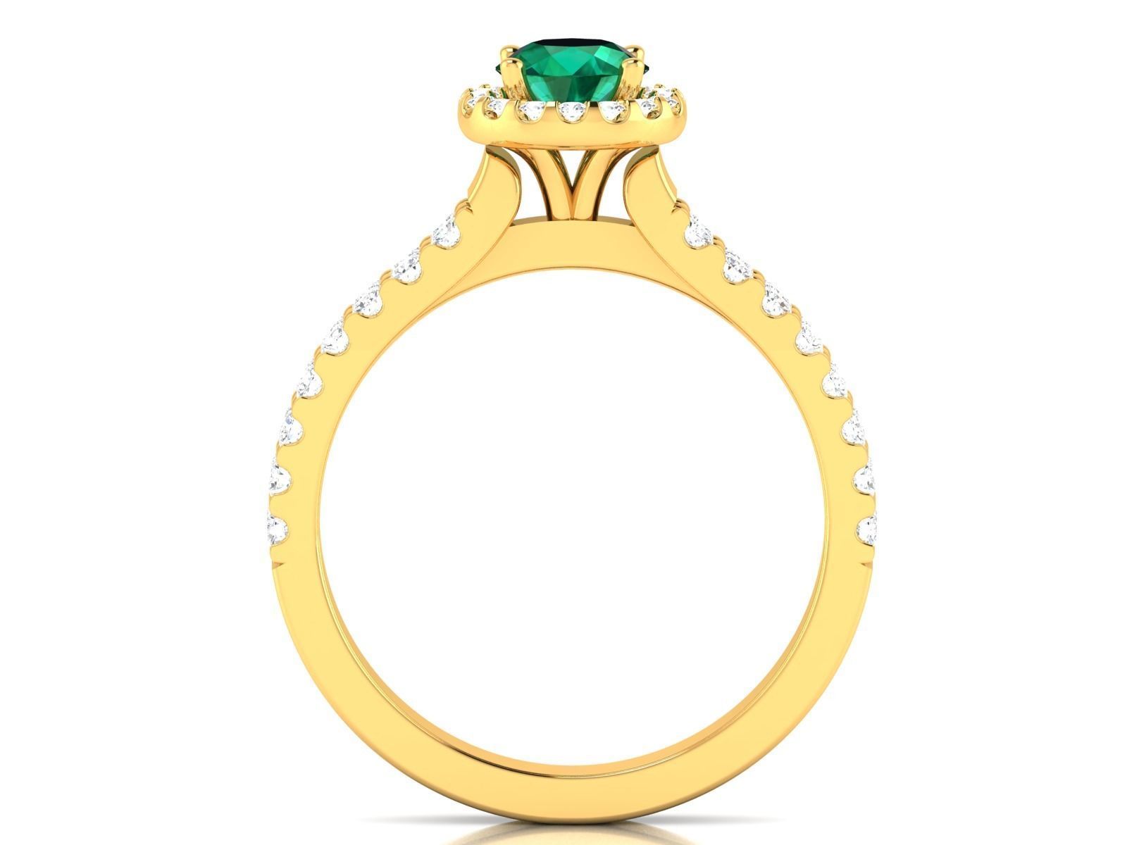 Solitaire Engagement Wedding Ring 3D print model_10