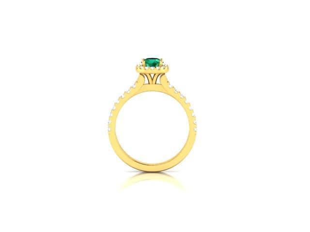 Solitaire Engagement Wedding Ring 3D print model_4