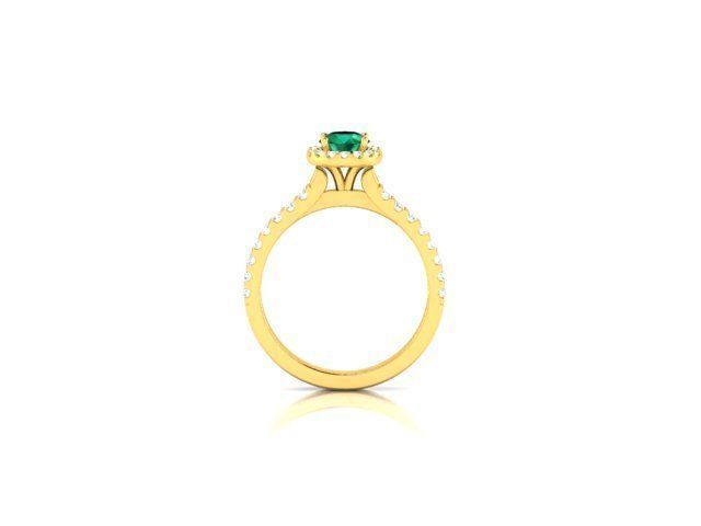 Solitaire Engagement Wedding Ring 3D print model_3