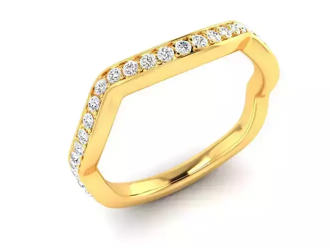 Solitaire Engagement Wedding Ring 3D print model