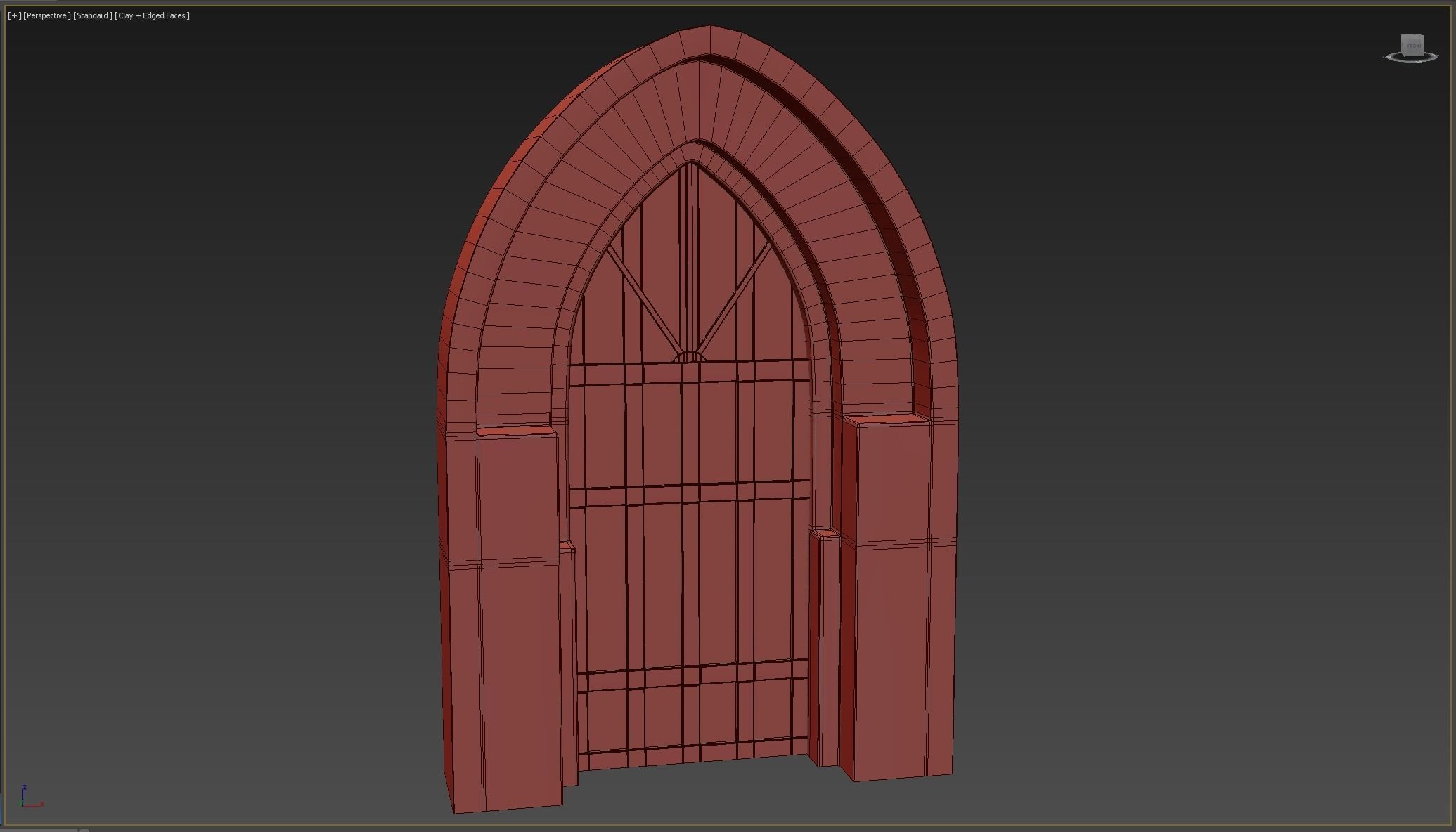 Medieval Door  Low-poly 3D model_5