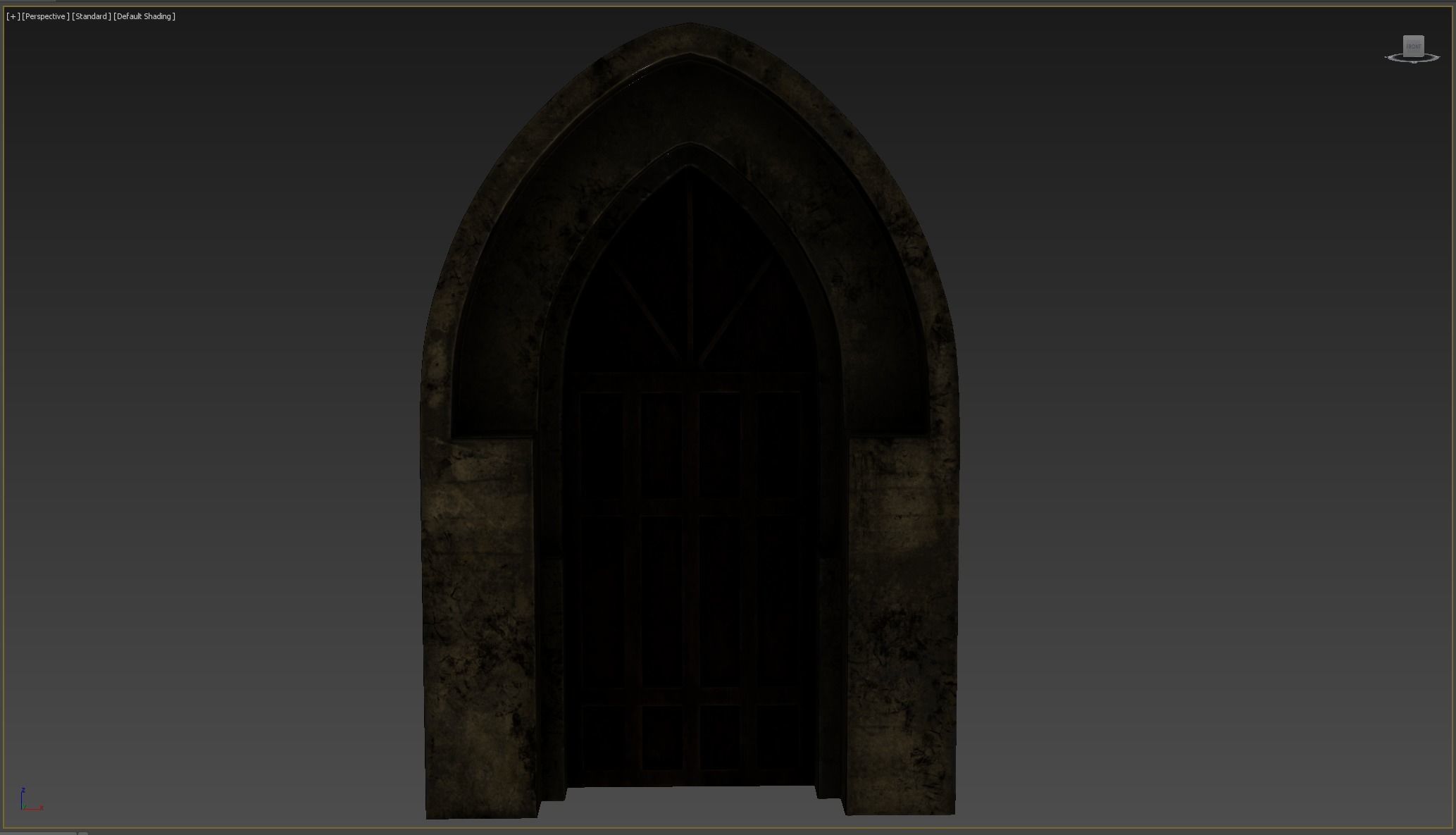 Medieval Door  Low-poly 3D model_6