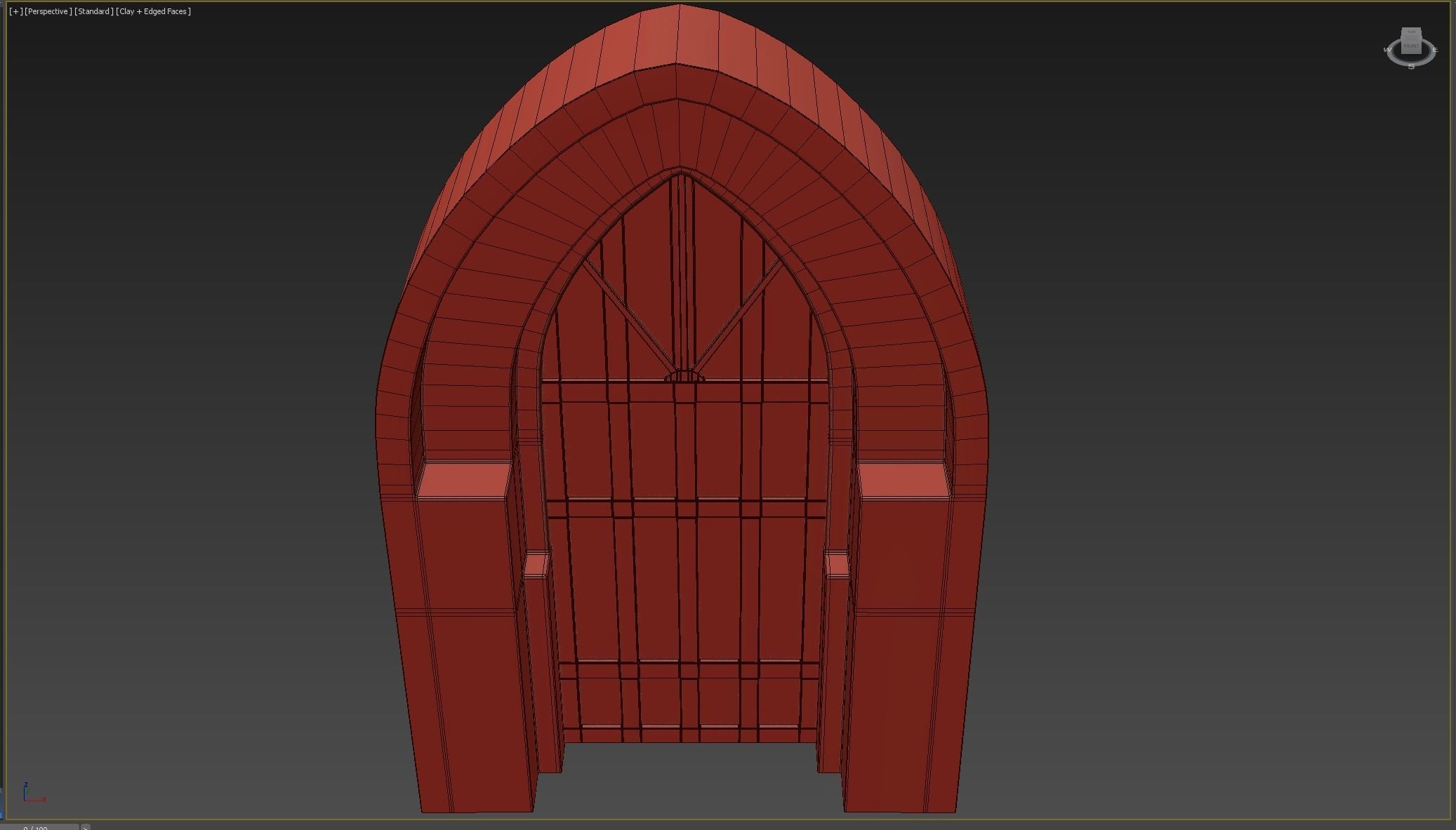 Medieval Door  Low-poly 3D model_4