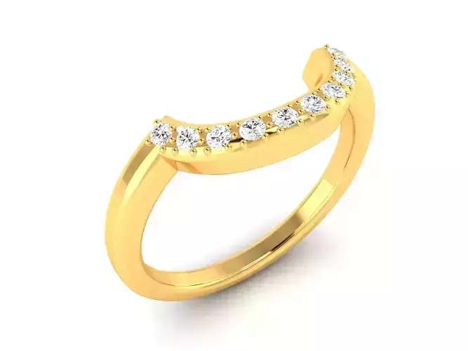Solitaire Engagement ring 3D print model