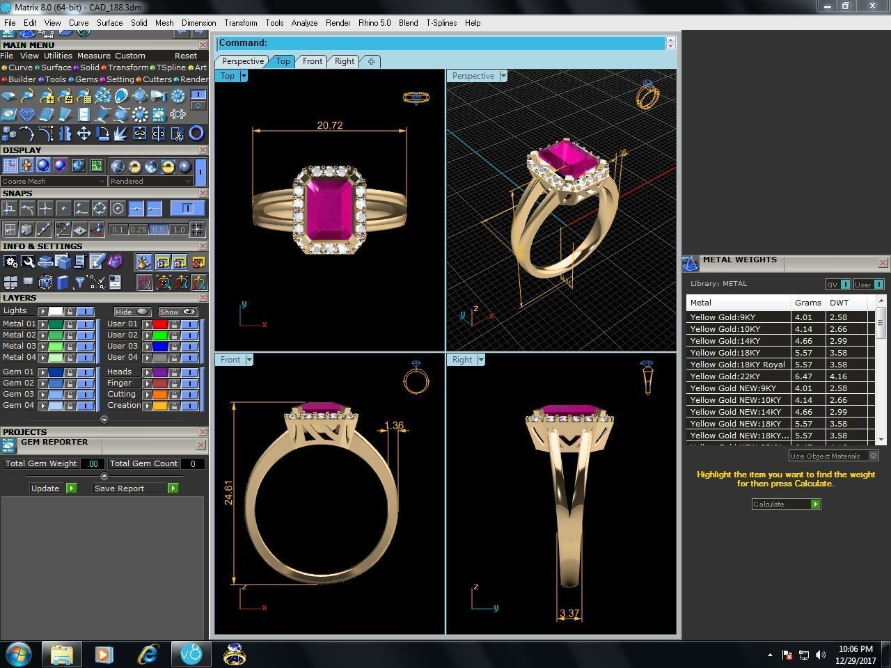 Solitaire Engagement Asscher ring 3D print model_8