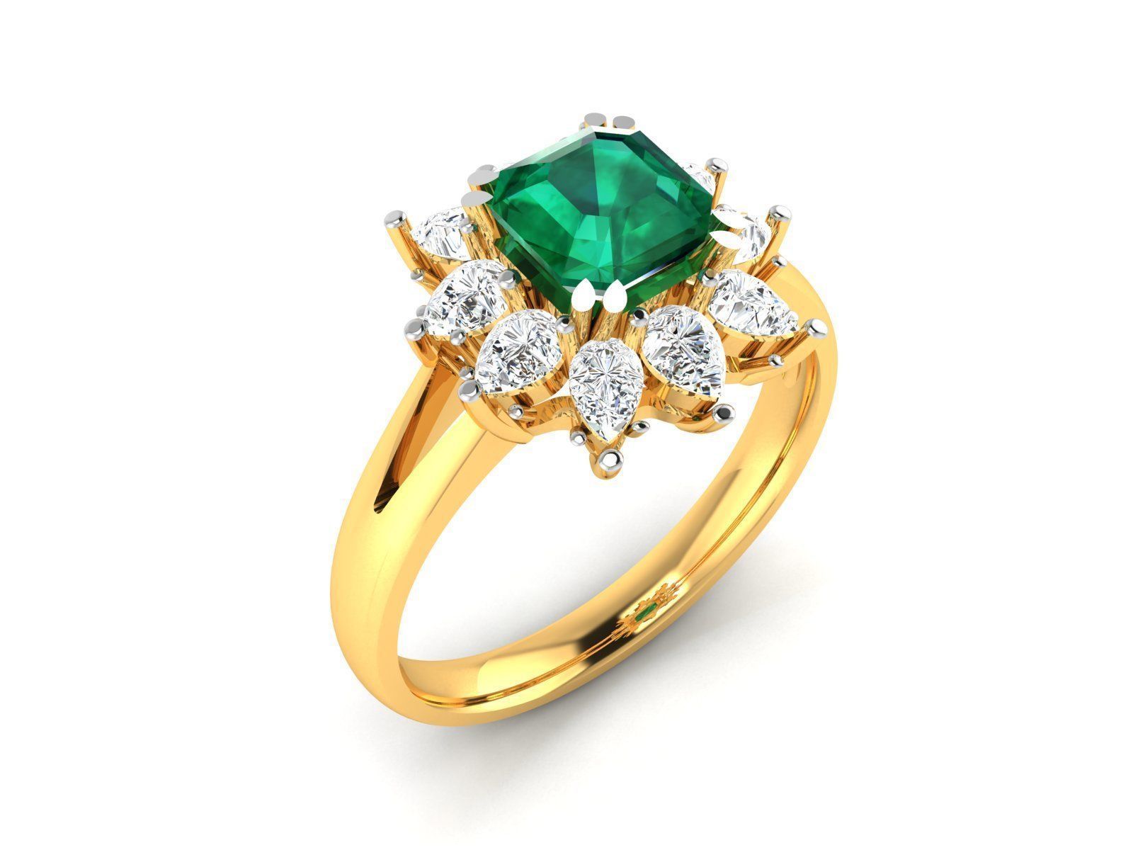 Solitaire Engagement ring 3D print model_1