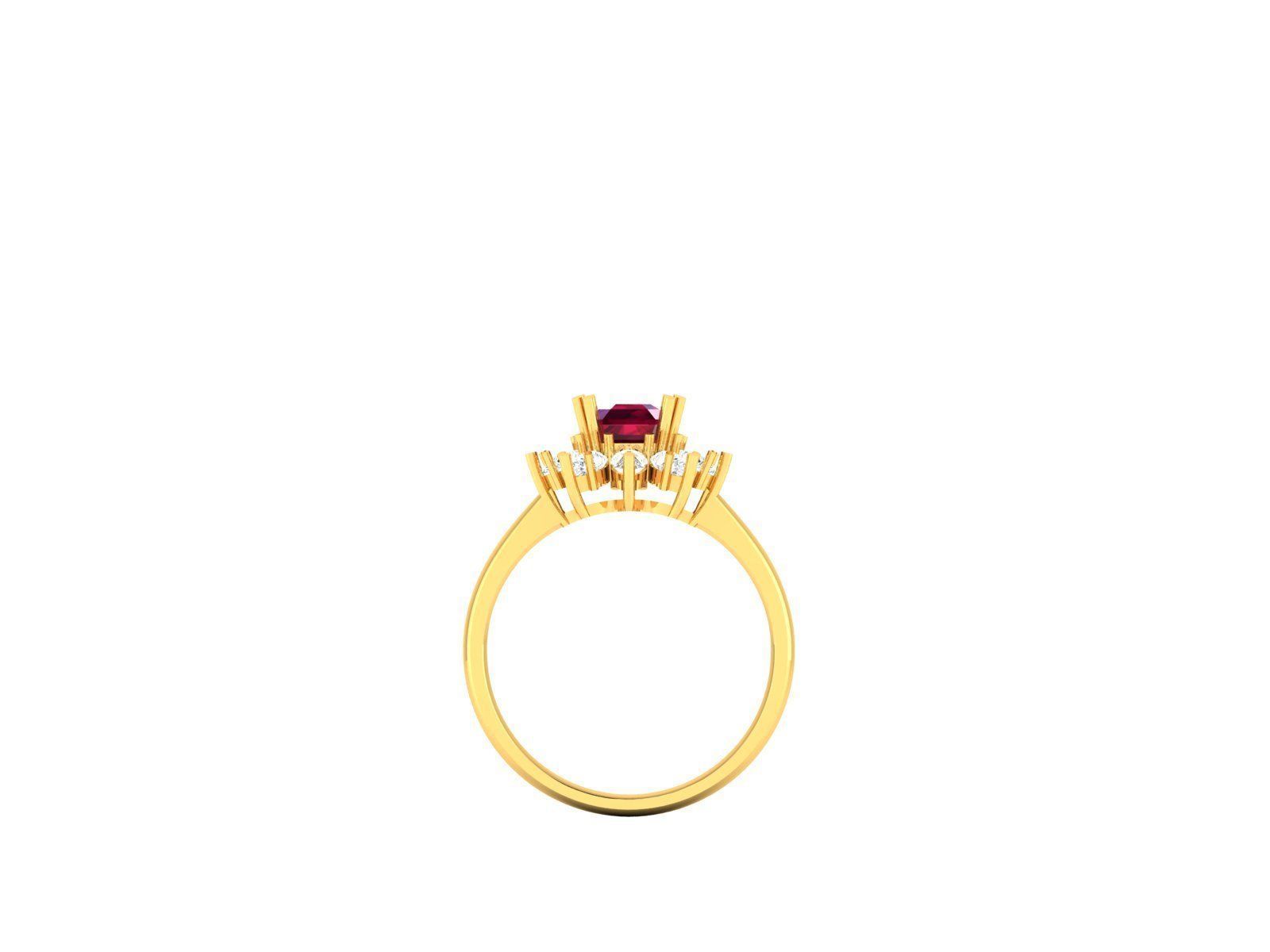 Solitaire Engagement ring 3D print model_9