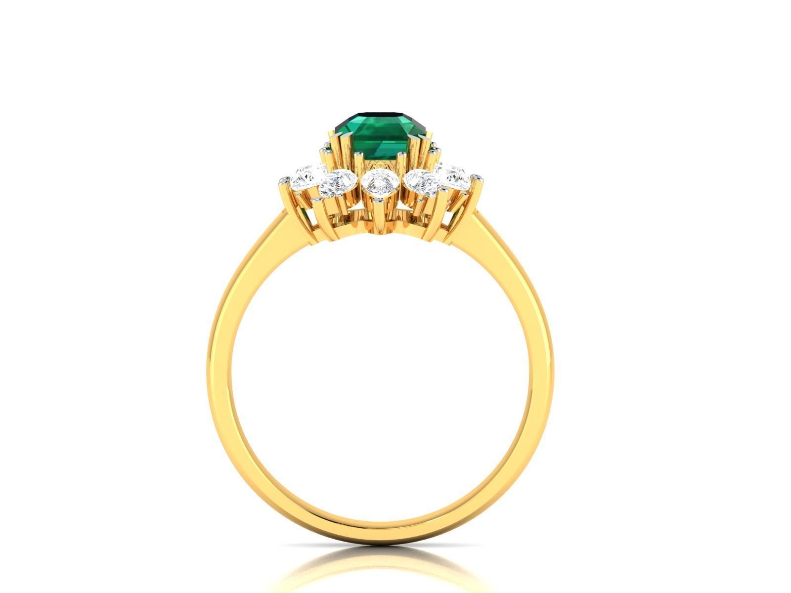 Solitaire Engagement ring 3D print model_2