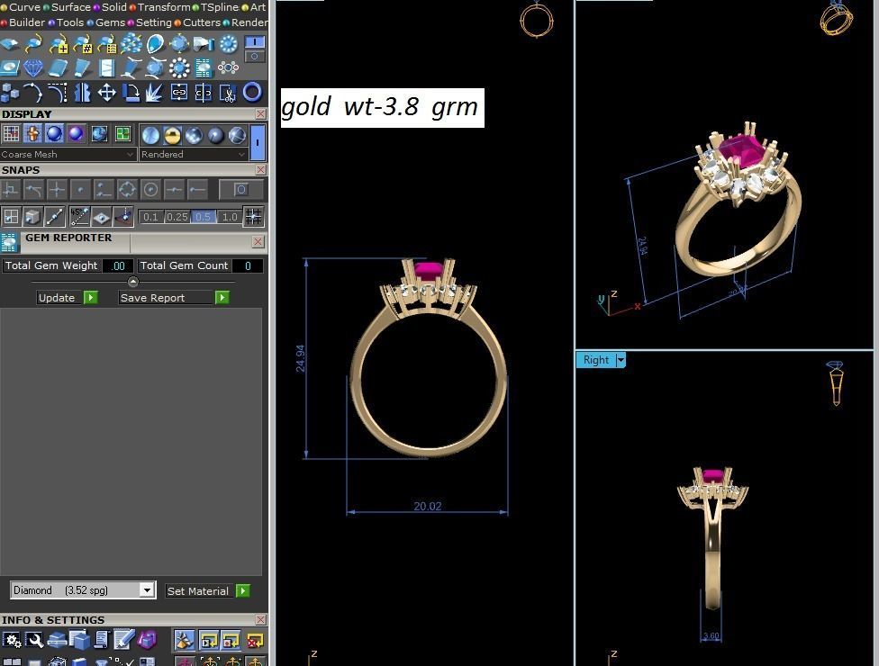 Solitaire Engagement ring 3D print model_10