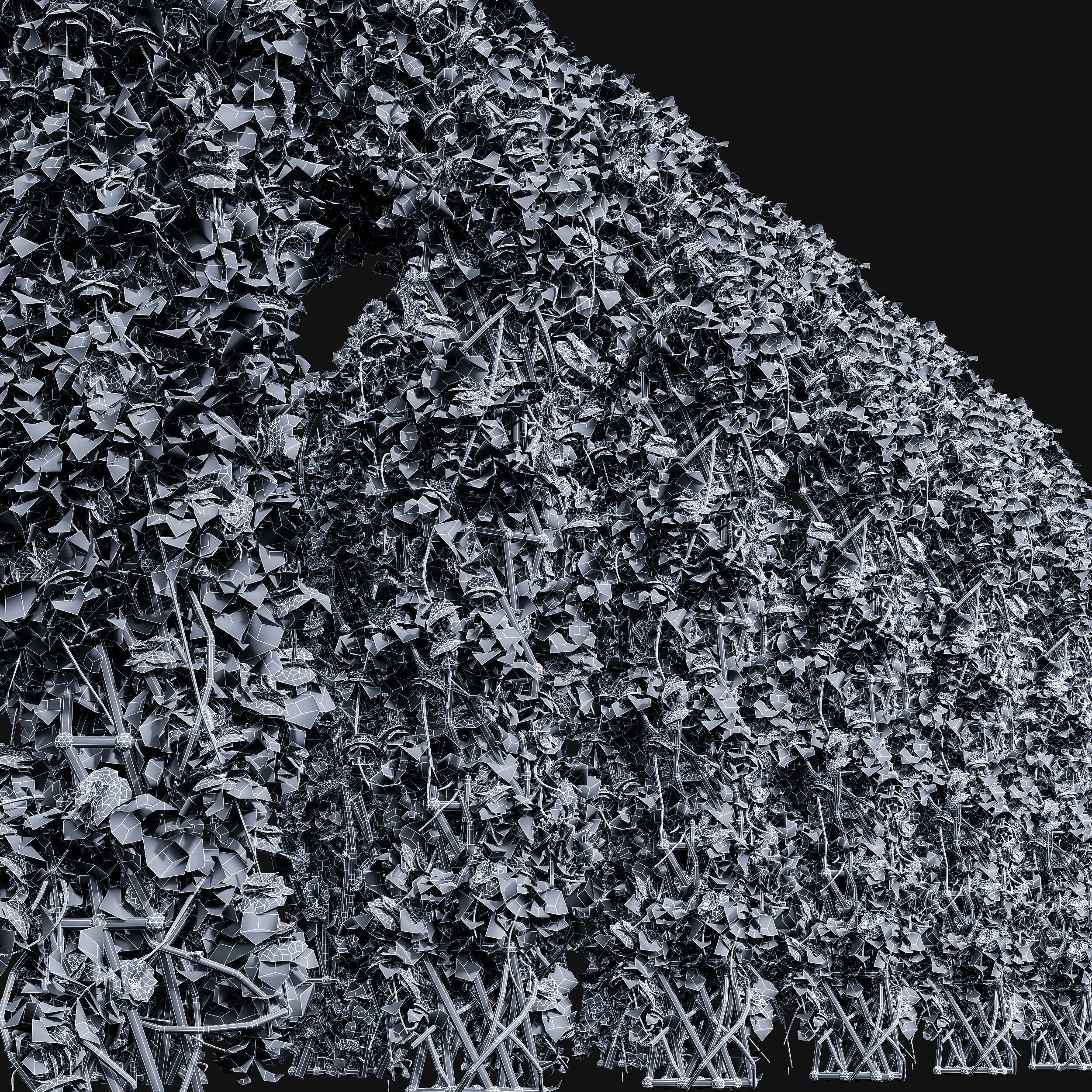 New Plant High detail Climbing Roses Garden Bow02 Grow 3D model_3