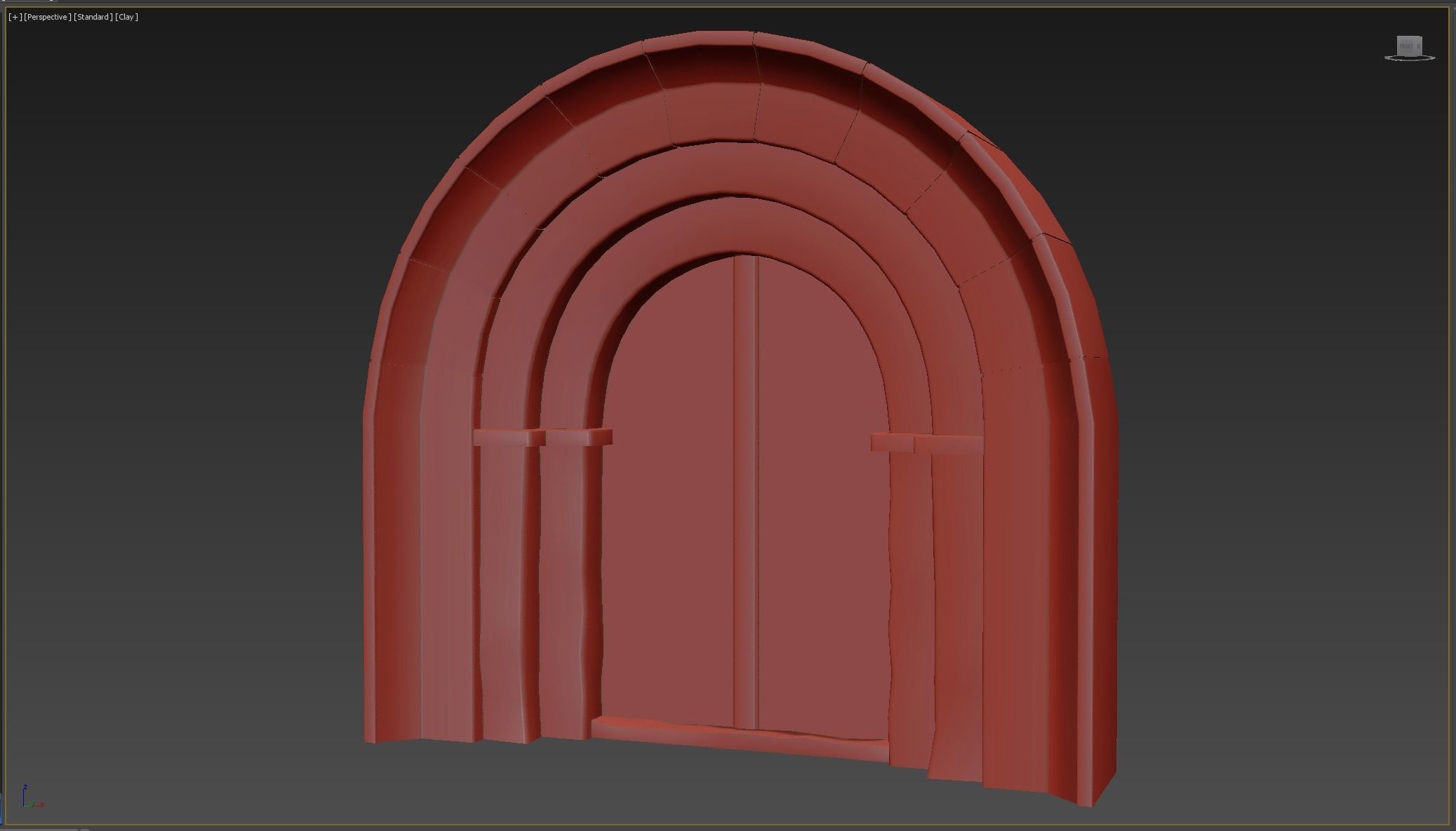Medieval Door  Low-poly 3D model_5
