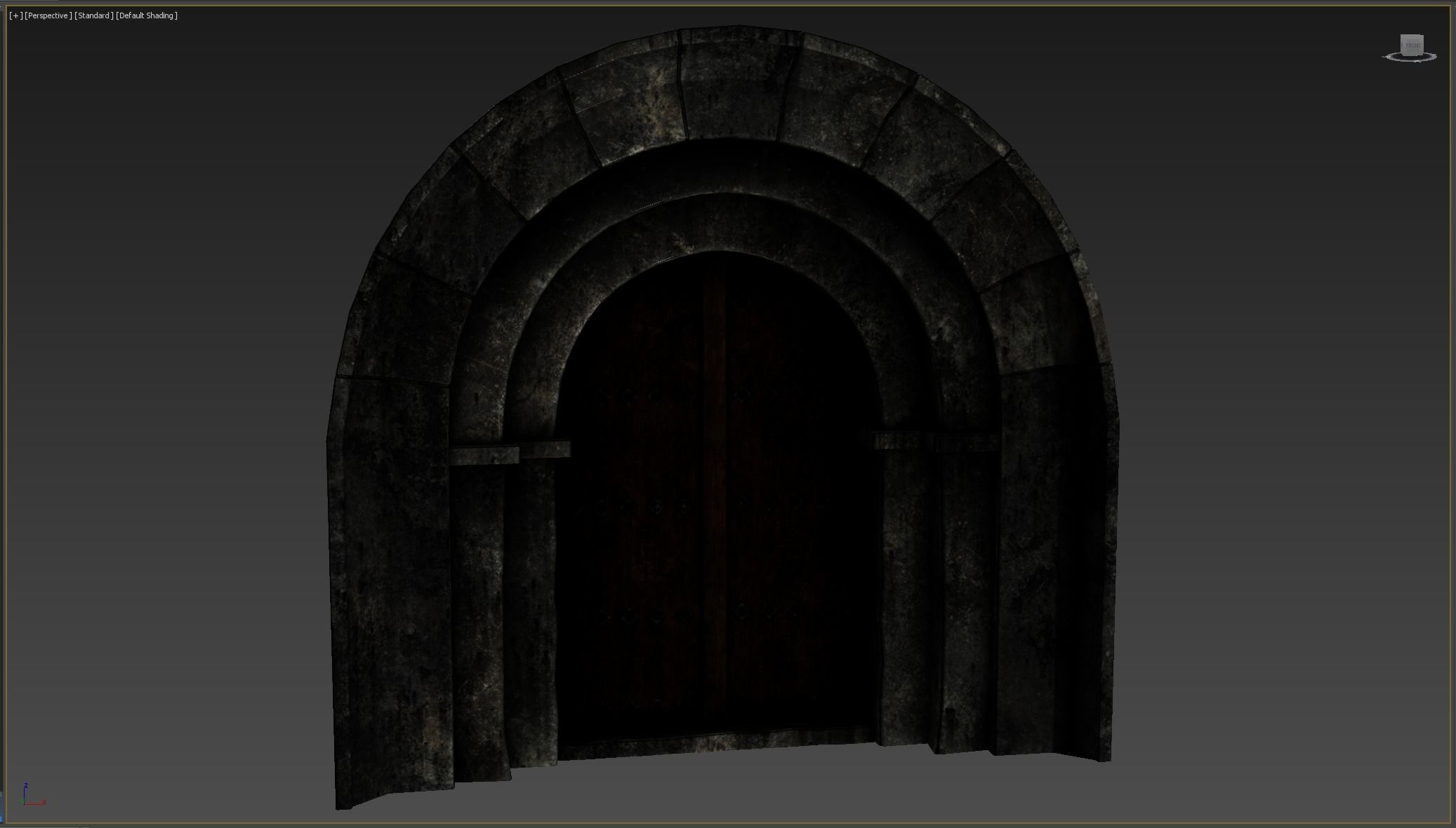 Medieval Door  Low-poly 3D model_7