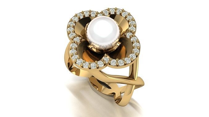 Clover ring 3D print model