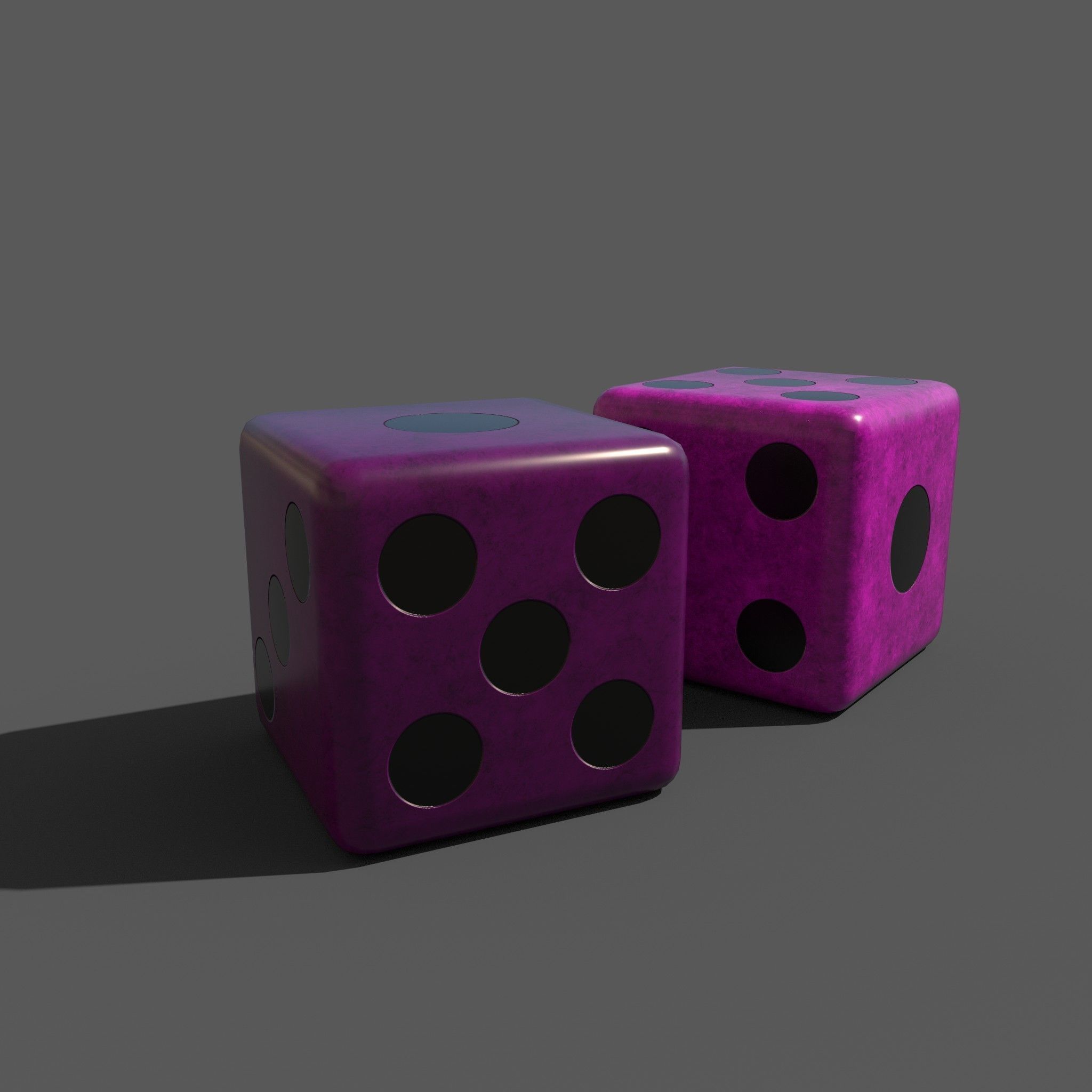 Dice Low-poly two Low-poly 3D model_15