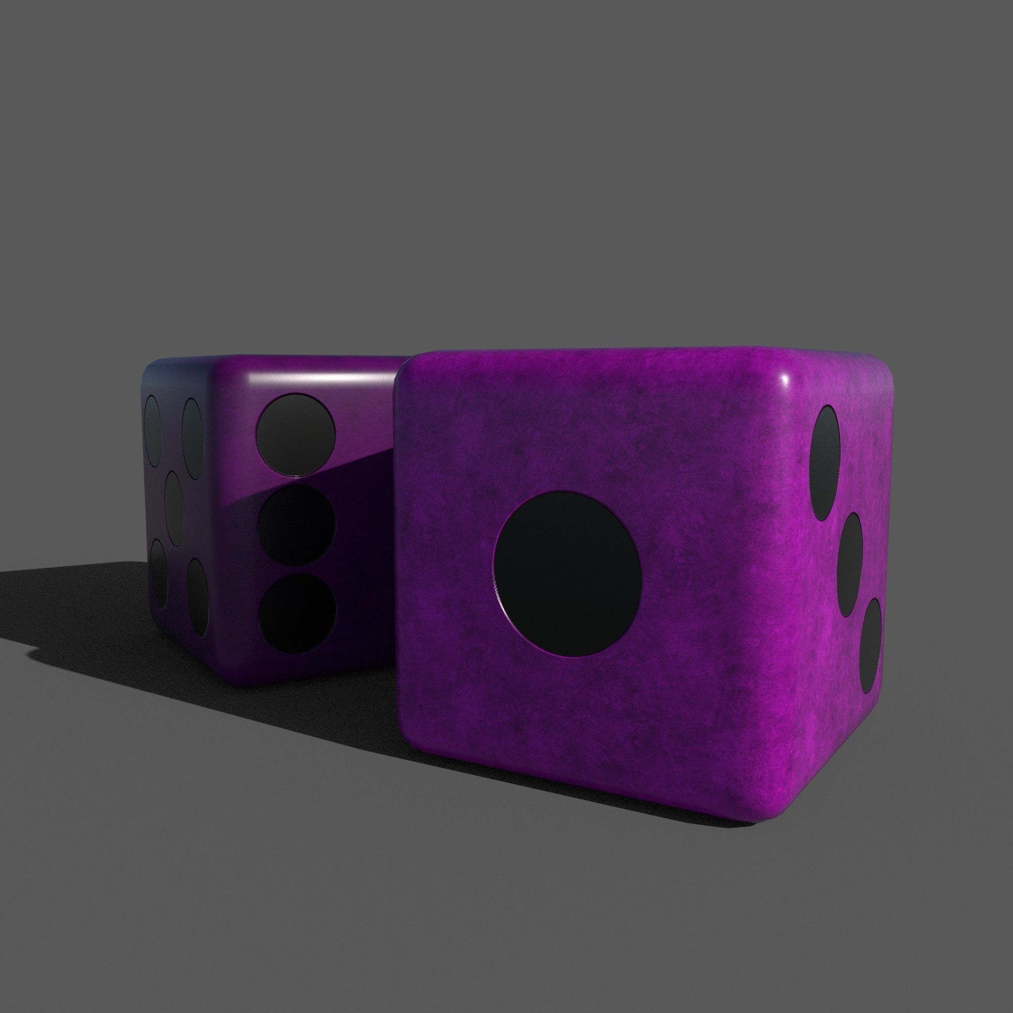 Dice Low-poly two Low-poly 3D model_14