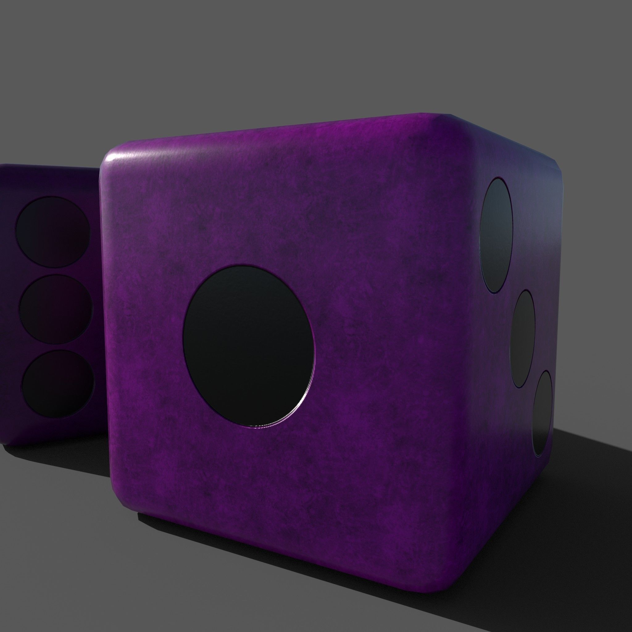 Dice Low-poly two Low-poly 3D model_16