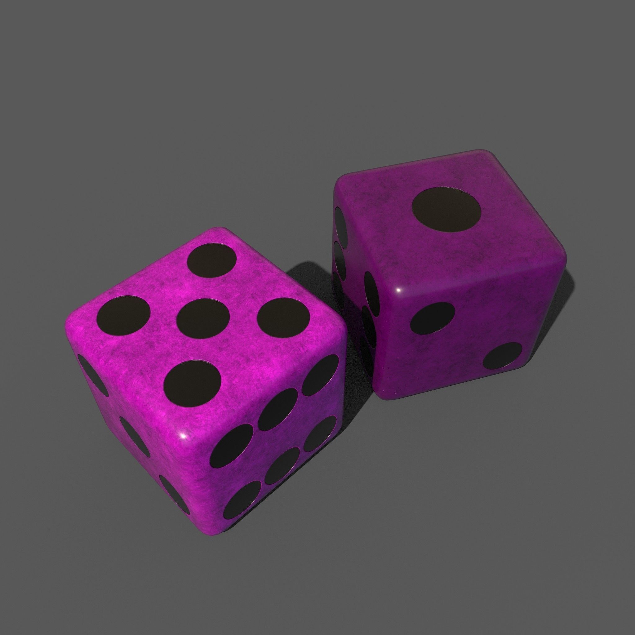 Dice Low-poly two Low-poly 3D model_13