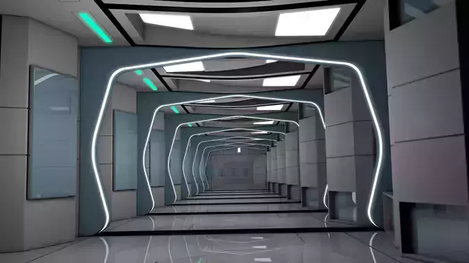 Sci Fi Corridor Futuristic Corridor