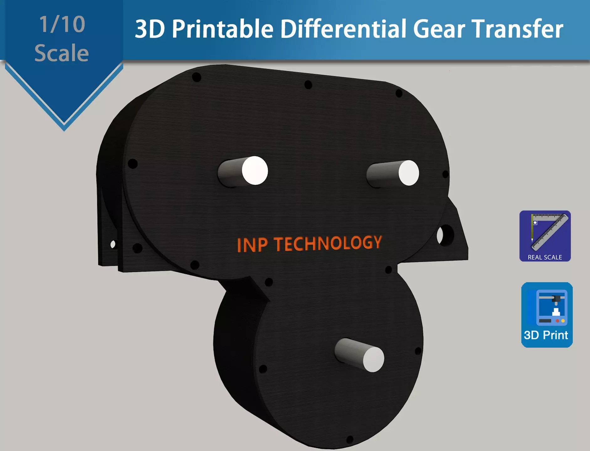 3D Printable Differential Gear Transfer 3D print model_0
