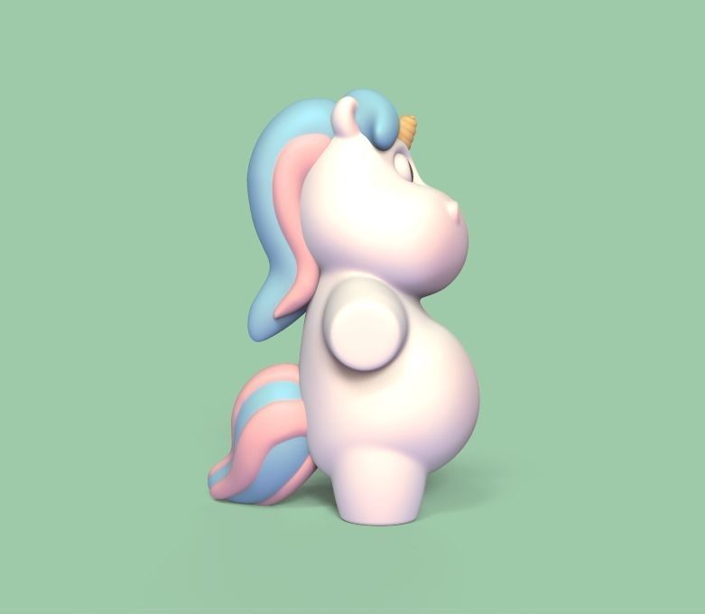 Cartoon Unicorn 3D print model_2